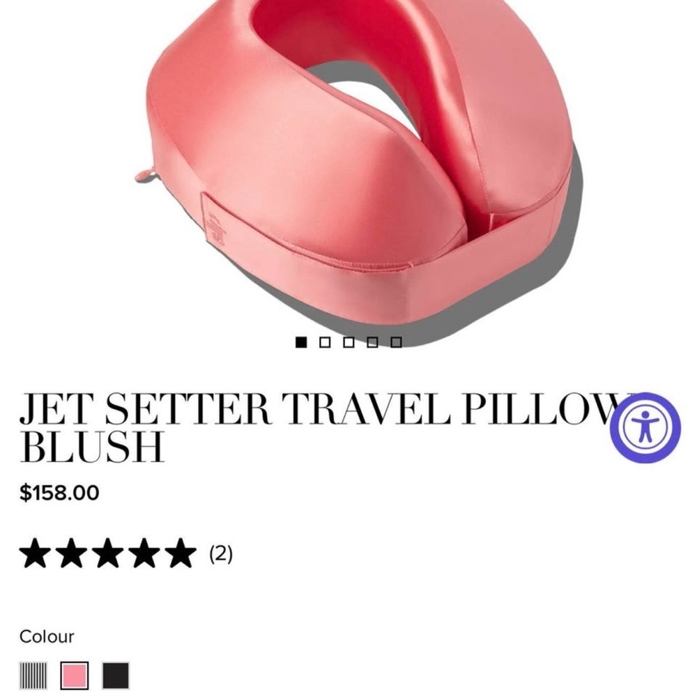 Slip Silk Jet Setter Travel Pillow – Blush (BNWT) - Picture 3 of 3